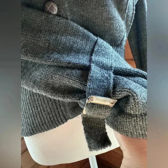 Gray Women's Sweater with Button-Up Design - Picture 2 of 11